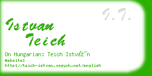 istvan teich business card